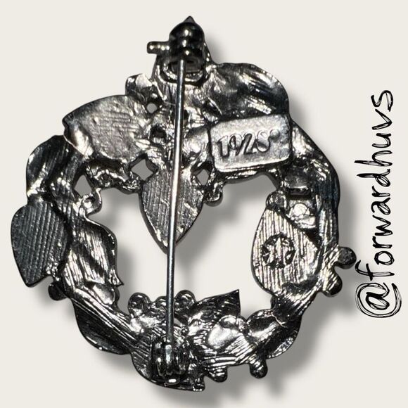 Bundle Sale 3 for $15 | 1928 Brand Floral Brooch - 2 Missing Stones - Picture 5 of 9